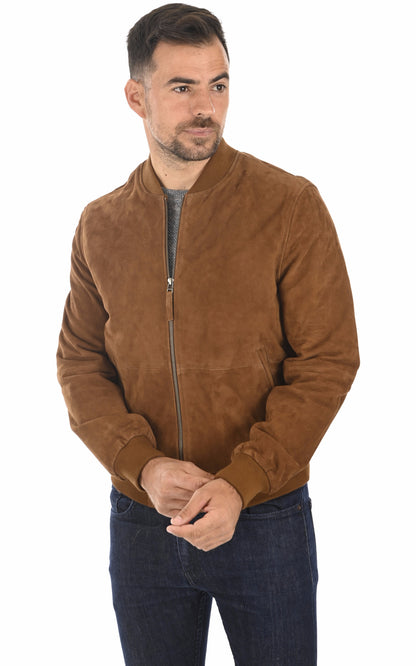 A &quot;NEW MARIO&quot; Cognac Serge Pariente Blouson Homme closed photo