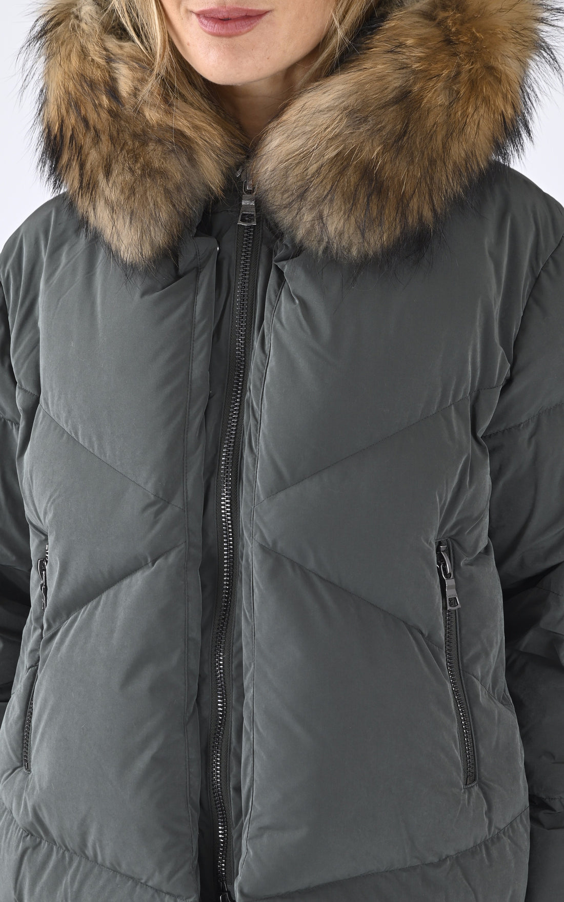 A &quot;SNOW 515&quot; Kaki Blonde n°8 Ves Doudoune Femme opened photo