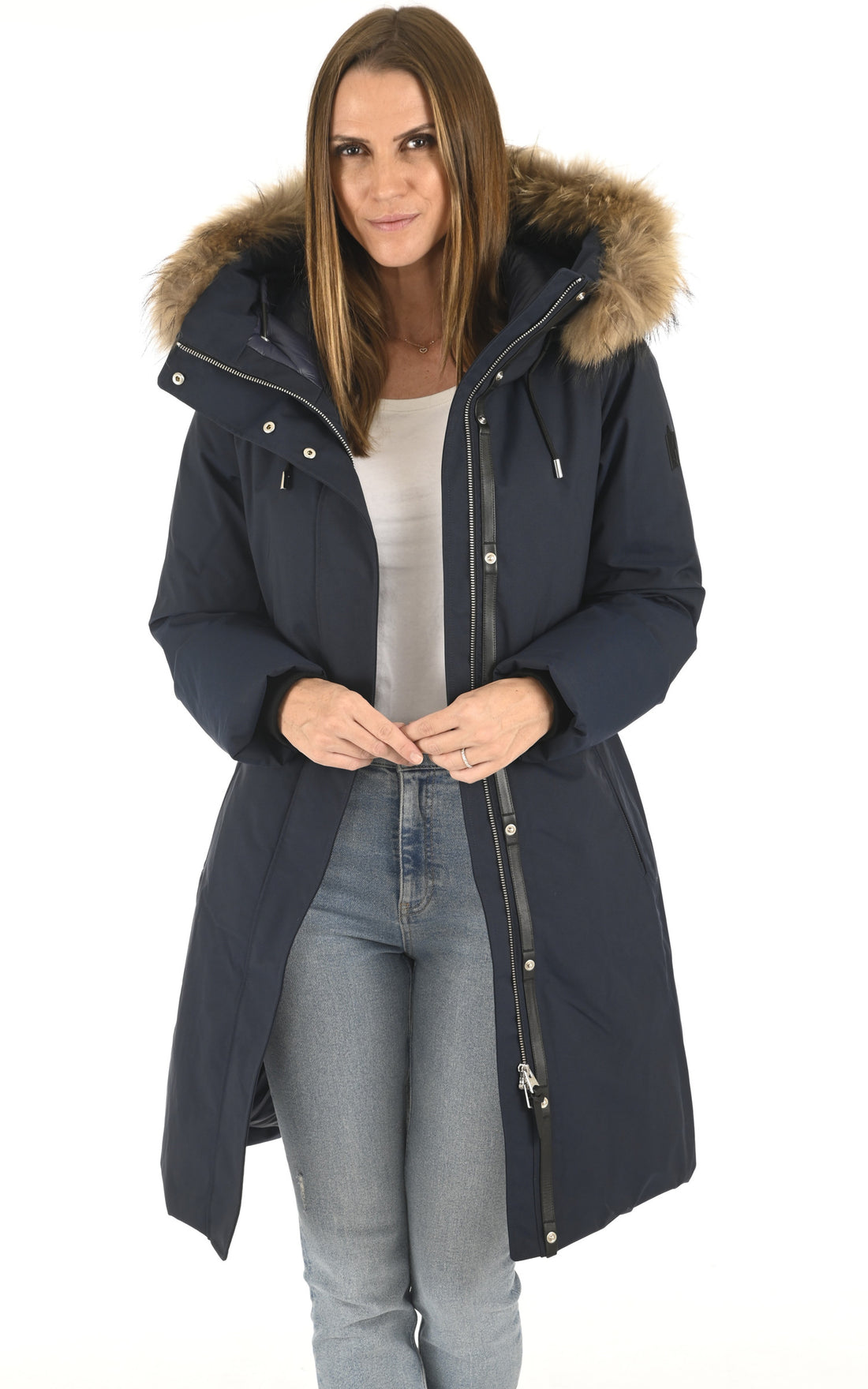 A &quot;SHILOH-F&quot; Navy Mackage 7/8 Doudoune Femme opened photo