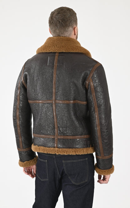A &quot;IRVIN 102484&quot; Tabac Iron&amp;Resin Blouson Homme back photo