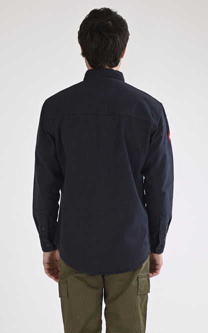 A &quot;KING AIR MN 103945&quot; Bleu Marine Marine Nationale Chemise Homme back photo