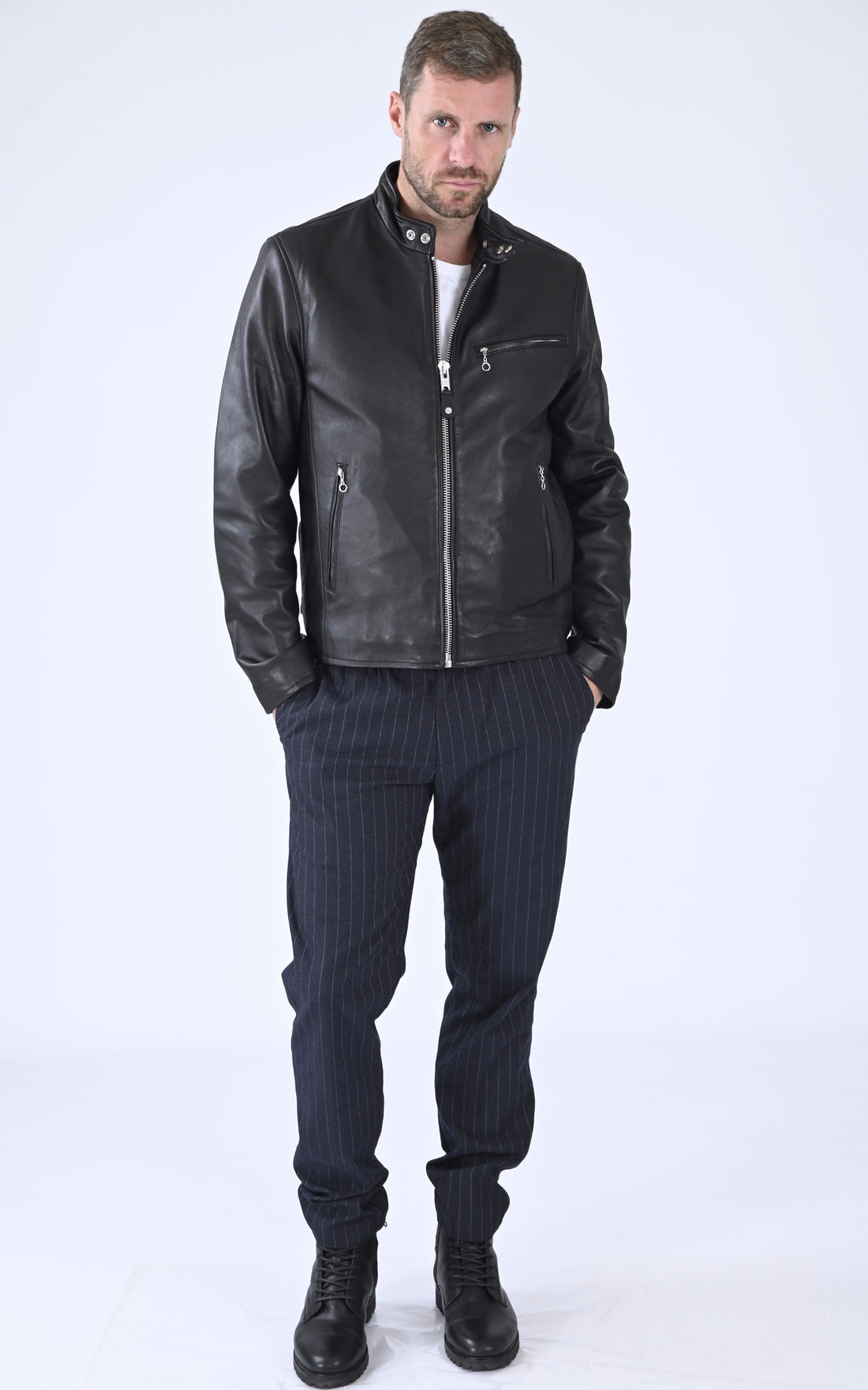 A &quot;LC949D&quot; Noir Schott Blouson Homme opened photo
