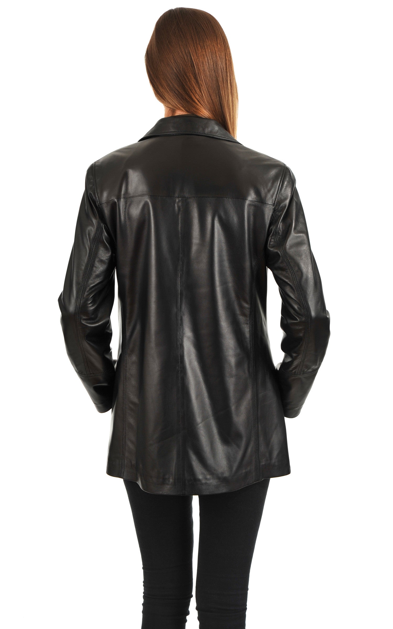 A &quot;GLORIA&quot; Noir La Canadienne Veste Femme back photo 4