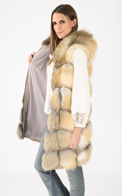 A &quot;1619 86 CM&quot; Beige Manakas Gilet Femme interior photo