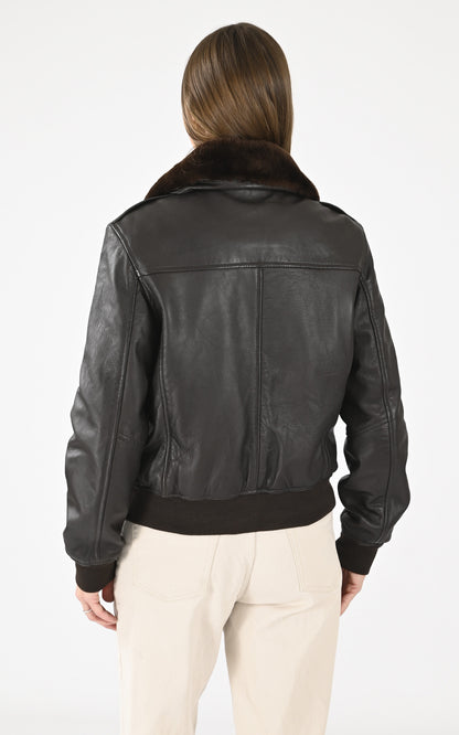 A &quot;LCW LISA X&quot; Marron Schott Pilote Femme back photo