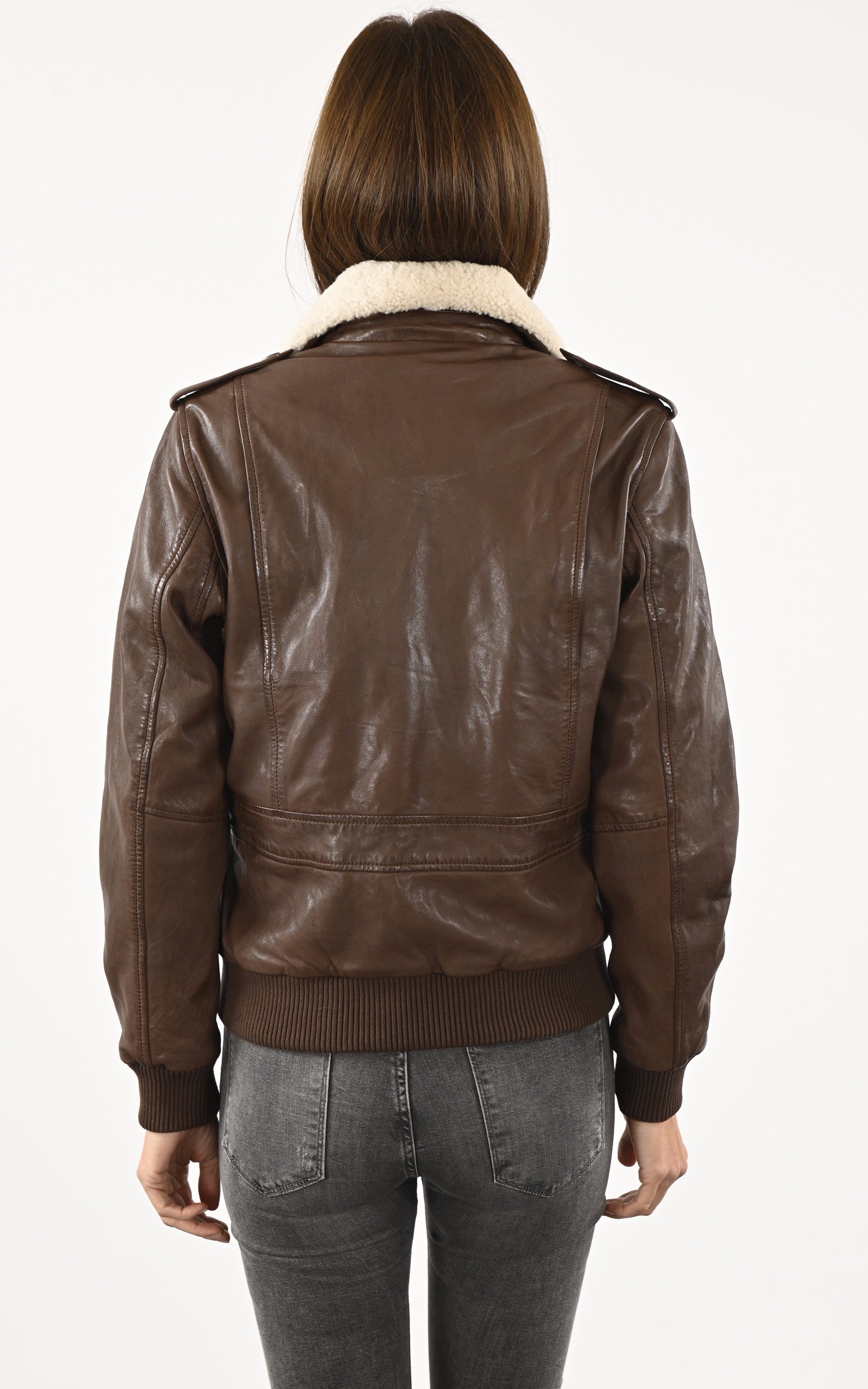 A &quot;MIRAGE FEMME&quot; Cognac La Canadienne Pilote Femme back photo 3