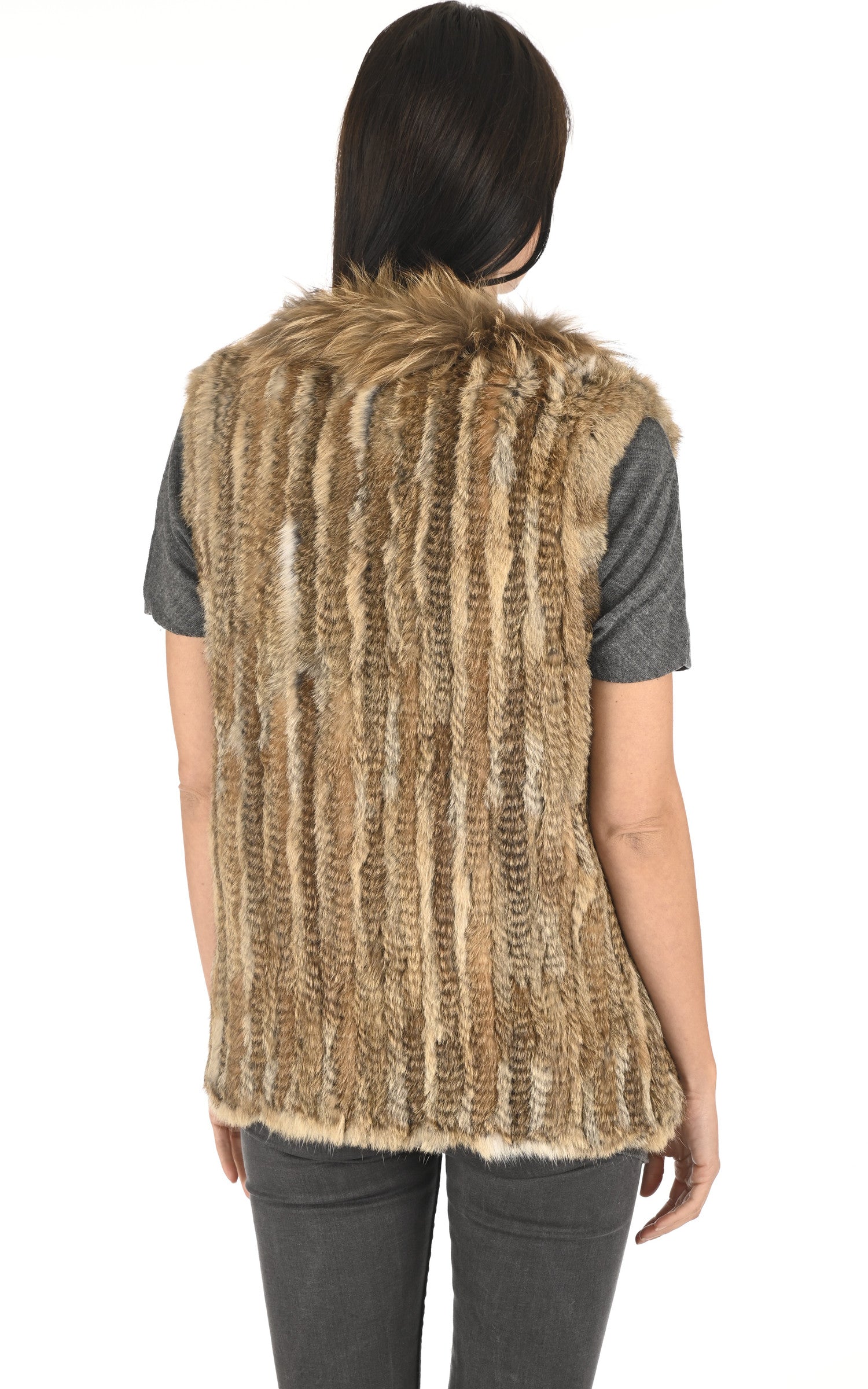 A &quot;2123V-RB-FIN/70&quot; Naturel La Canadienne Gilet Femme back photo 4