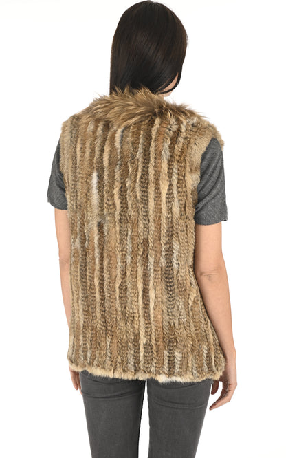 A &quot;2123V-RB-FIN/70&quot; Naturel La Canadienne Gilet Femme back photo