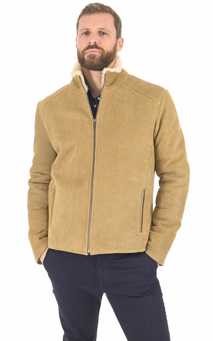 A &quot;LUIS&quot; Beige La Canadienne Blouson Homme closed photo