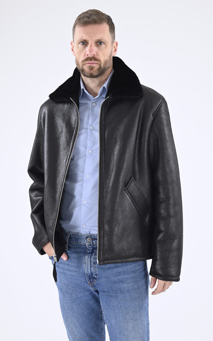 A &quot;LC URBAN SHEEP&quot; Noir Schott Bombardier Homme opened photo