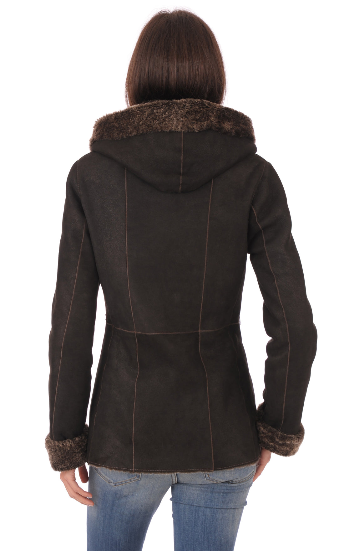 A &quot;CH1T7002 ESP&quot; Marron La Canadienne Veste Femme closed photo