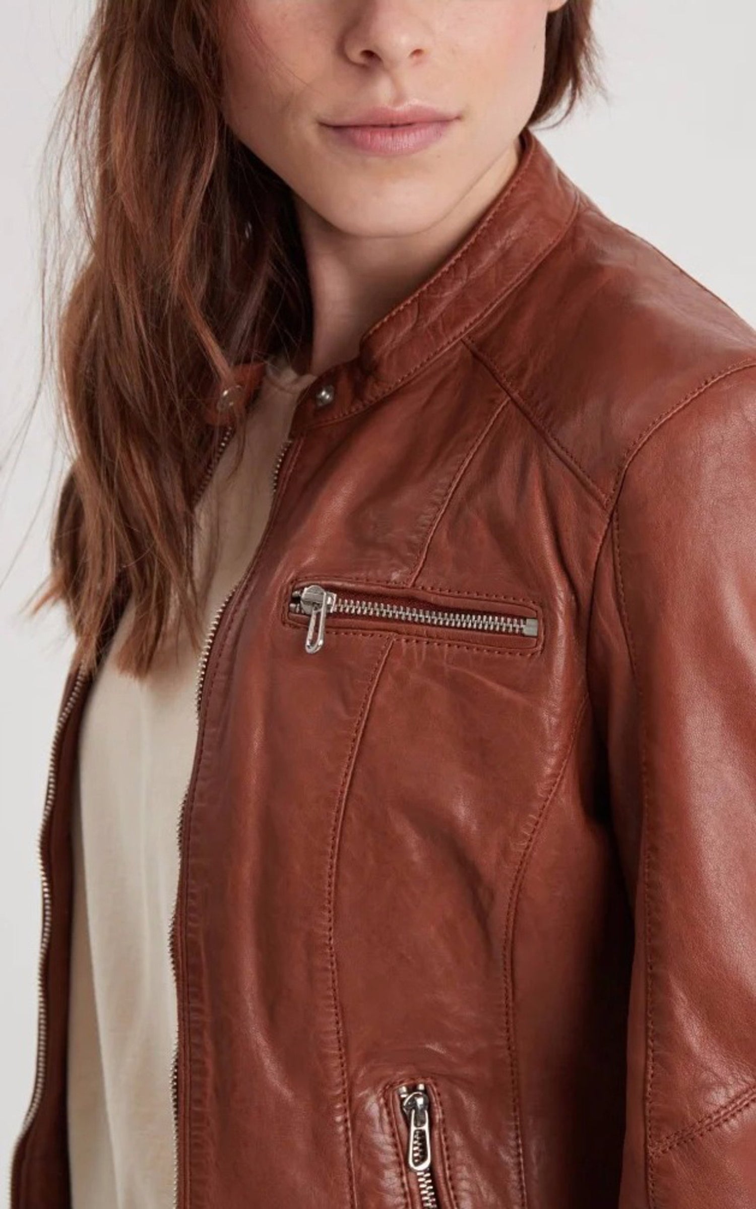 A &quot;JOLYA 102581&quot; Cognac Rose Garden Blouson Femme interior photo 3