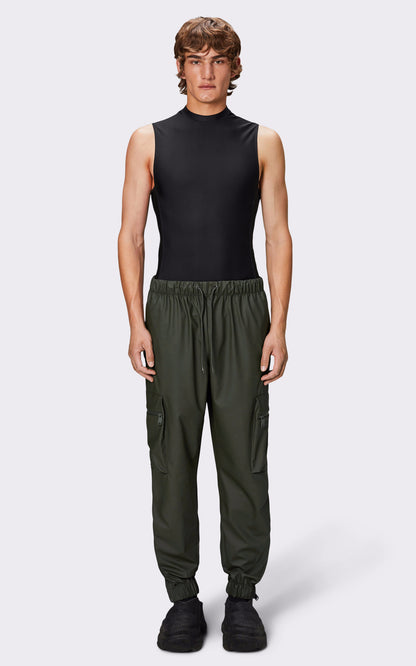 A &quot;18850 PANTS CARGO REGULAR&quot; Vert Rains Pantalon Femme closed photo