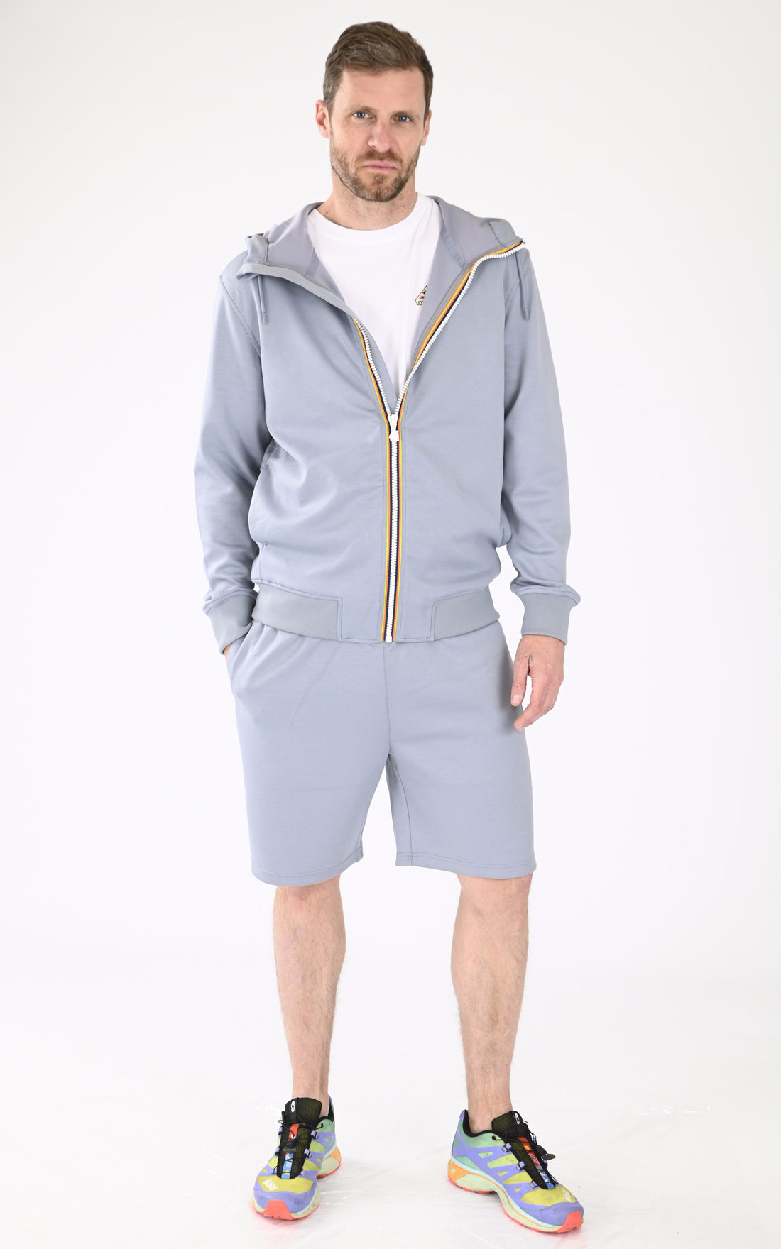 A &quot;THEOTIME K71416W&quot; Bleu K-Way Short Homme opened photo
