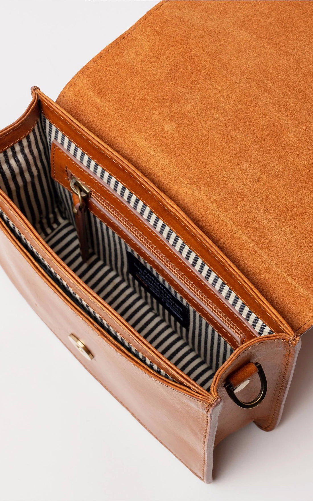 A &quot;AUDREY MINI&quot; Cognac O my bag Sac Mixte opened photo
