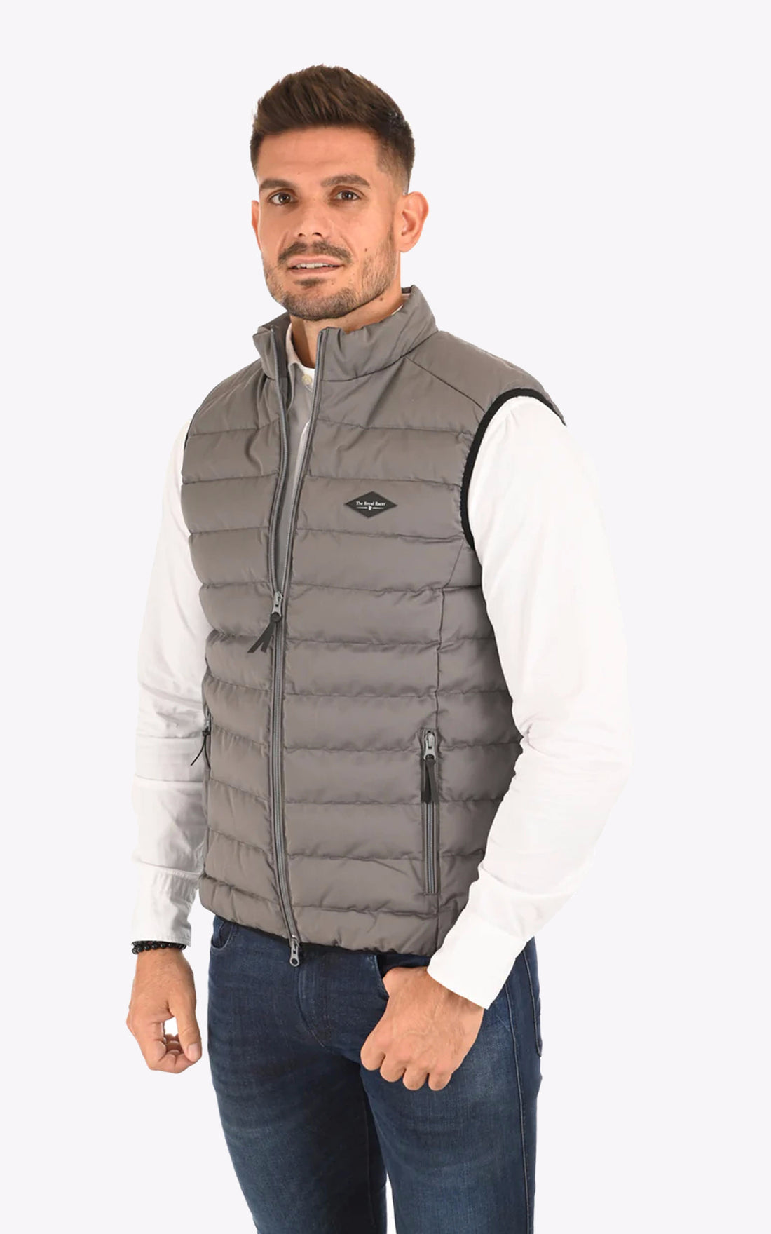 A &quot;2022042&quot; Gris The Royal Racer Gilet Homme opened photo