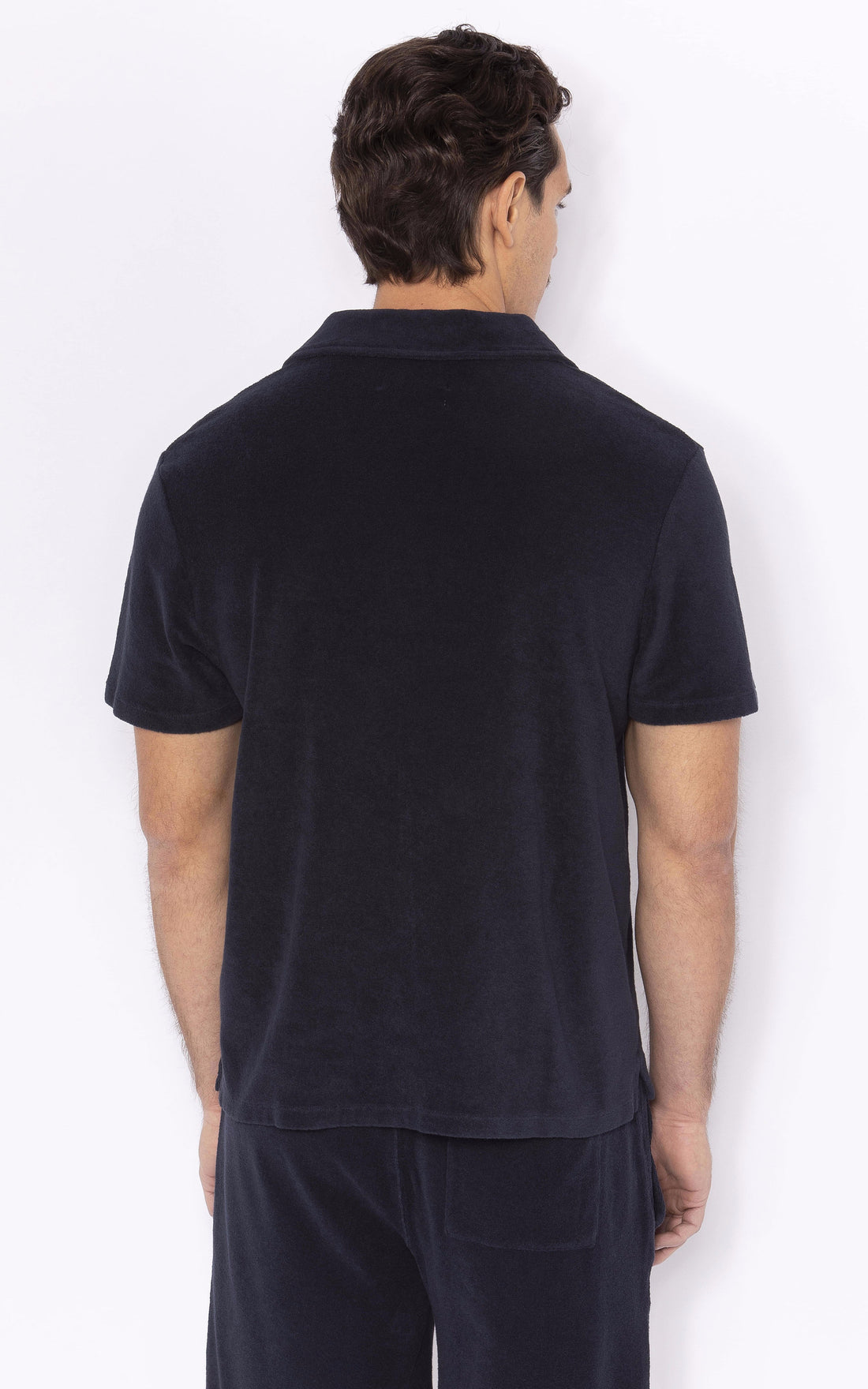Polo éponge bleu marine