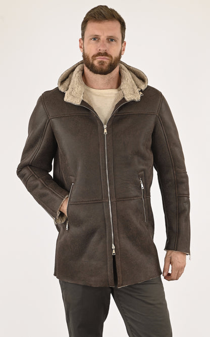 A &quot;DF795&quot; Marron La Canadienne 3/4 Homme closed photo