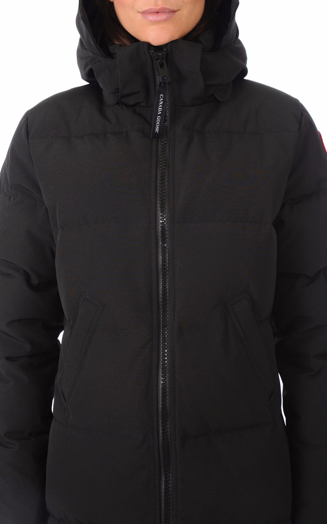 A &quot;MYSTIQUE 3035L&quot; Noir Canada Goose 7/8 Doudoune Femme closed photo