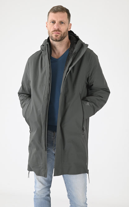 A &quot;PLANCK QM481&quot; Vert Krakatau 3/4 Parka Homme opened photo