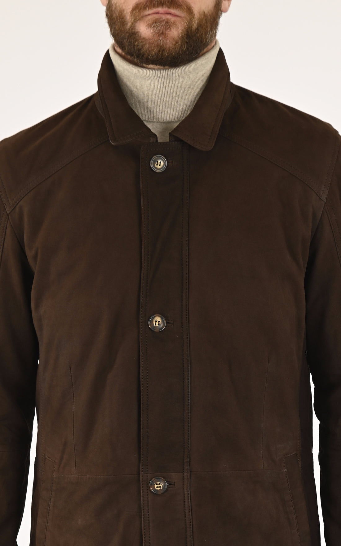 A &quot;ASHFORD 7762&quot; Marron Smarty Veste Homme opened photo