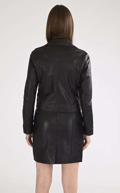 A &quot;MAXINE 65048&quot; Noir Oakwood Perfecto Femme back photo
