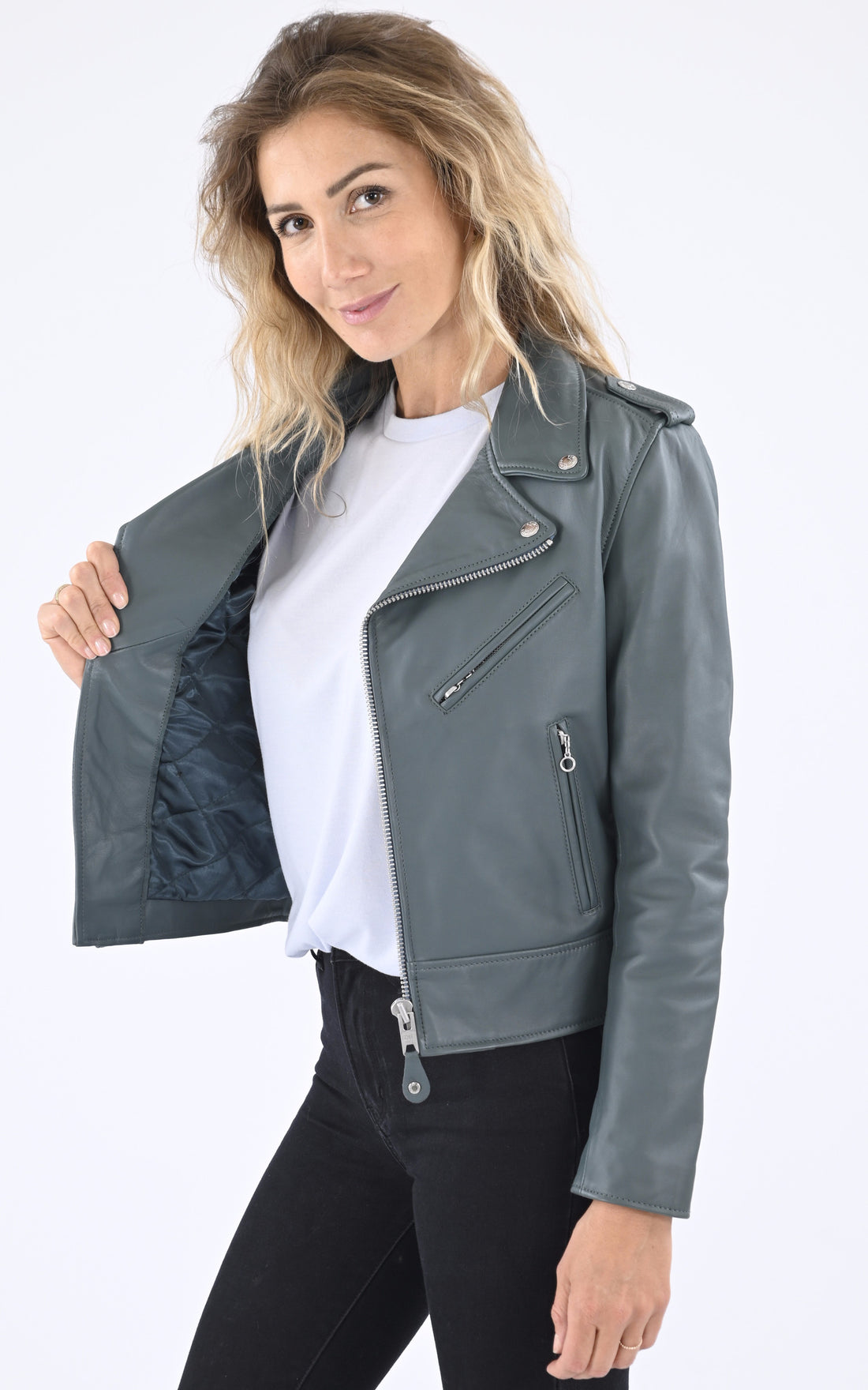 A &quot;LCW1601D&quot; Vert Schott Perfecto Femme opened photo
