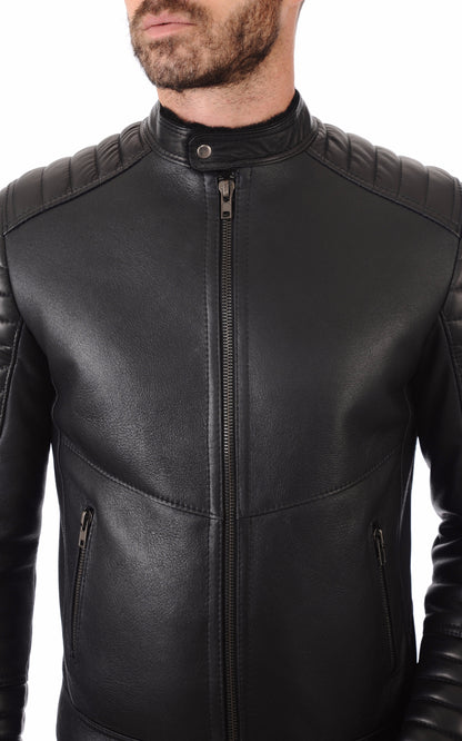 A &quot;ZLATAN&quot; Noir La Canadienne Blouson Homme details photo