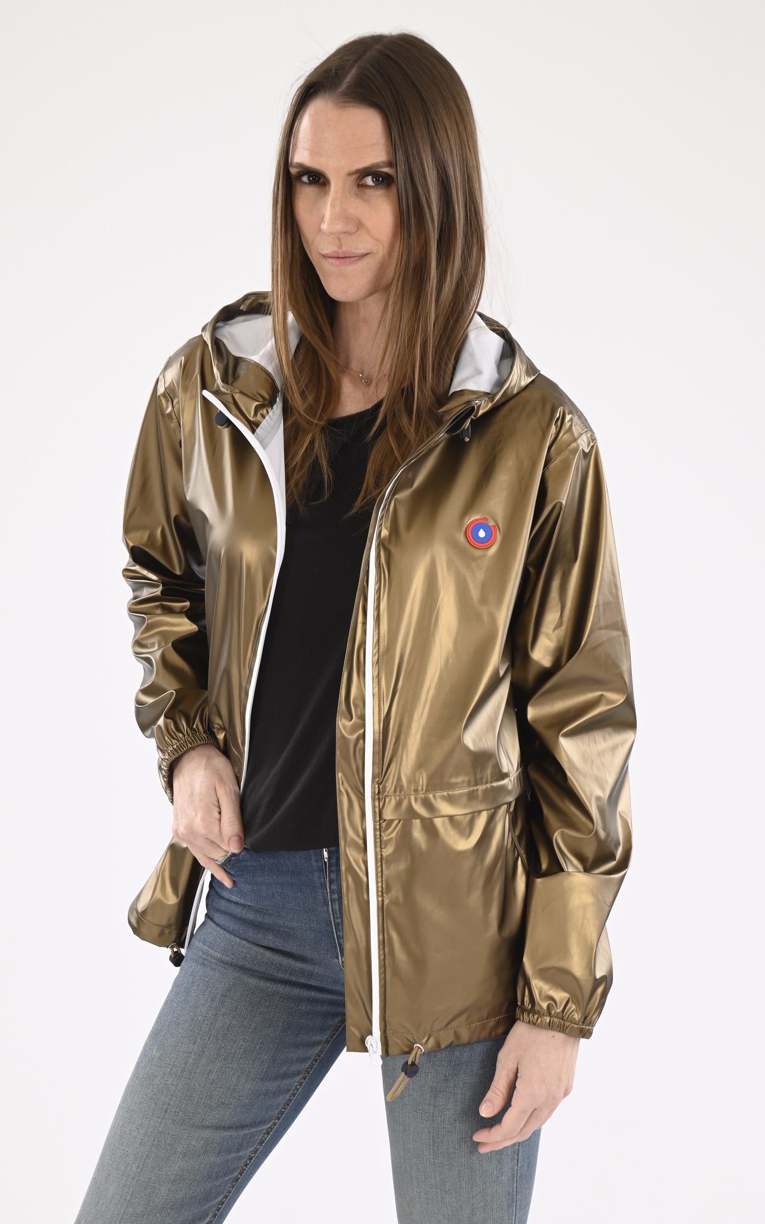 A &quot;ANORAK TECH 21245&quot; Gold Flotte Veste Mixte closed photo