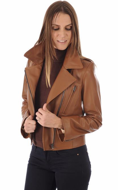 A &quot;LESLA FF&quot; Camel La Canadienne Blouson Femme opened photo