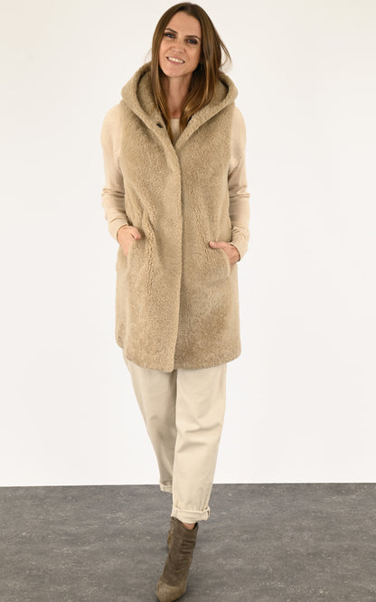 A &quot;GERMINA&quot; Beige Levinsky Gilet Femme closed photo