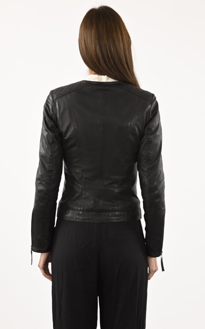 A &quot;P1413&quot; Noir La Canadienne Blouson Femme back photo
