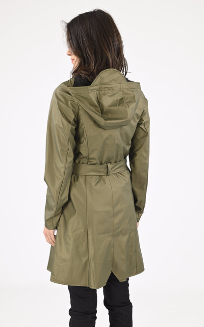 A &quot;18130 CURVE JACKET&quot; Kaki Rains 3/4 Femme back photo