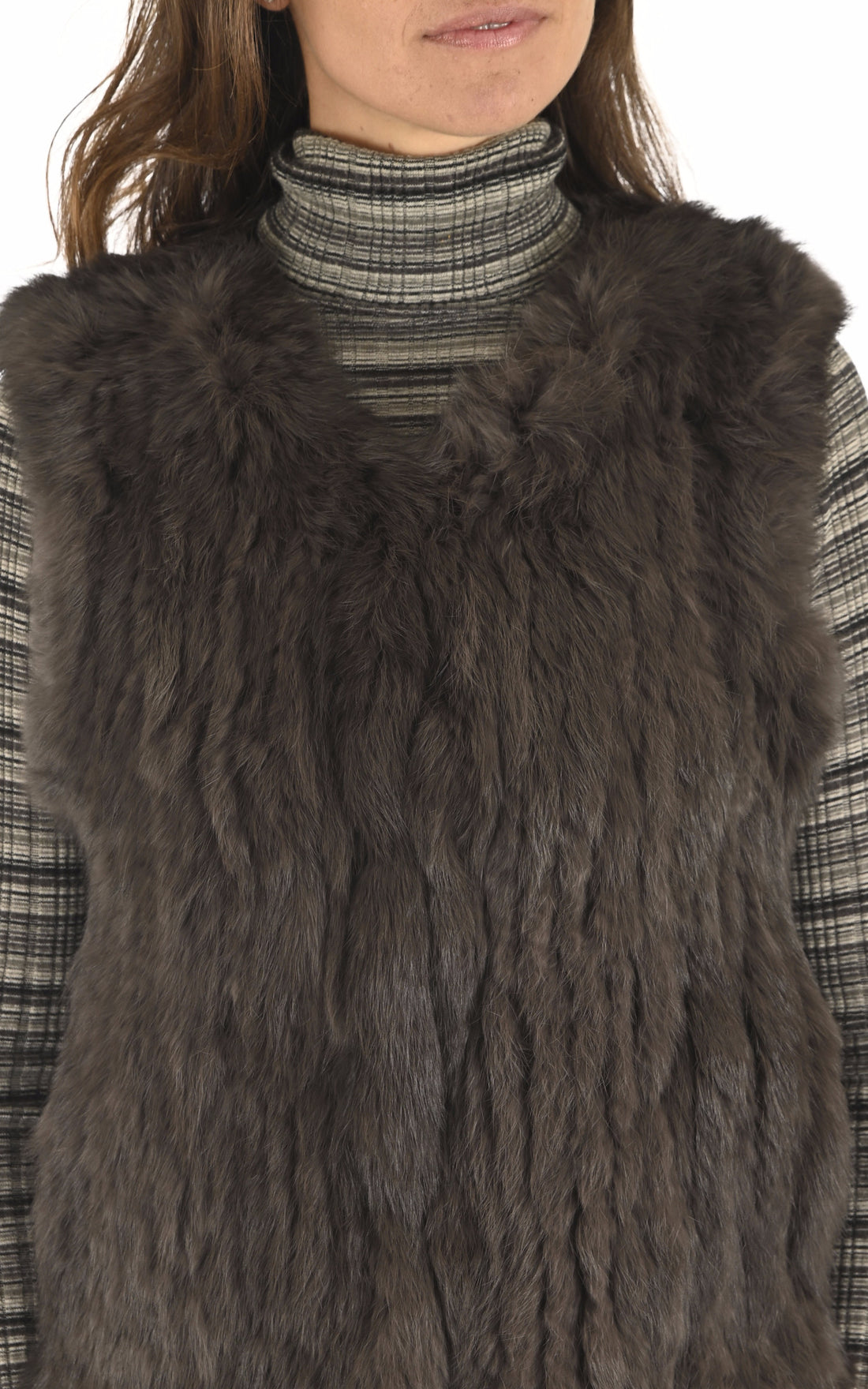A &quot;GILET 60&quot; Marron La Canadienne Veste Femme opened photo