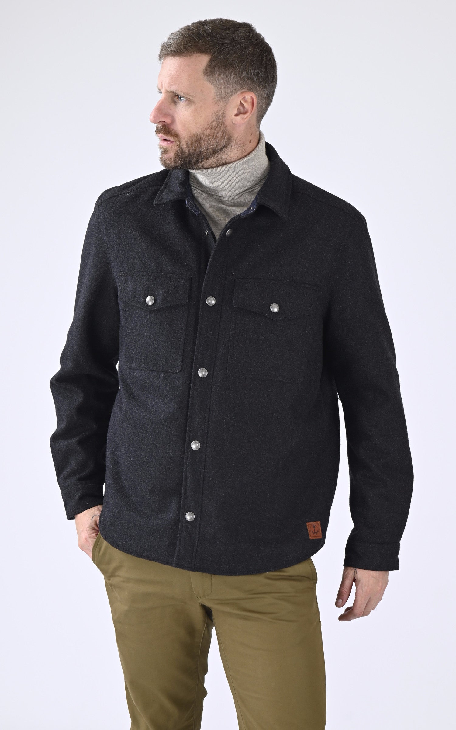A &quot;PEAK 103329&quot; Gris Iron&amp;Resin Chemise Homme closed photo