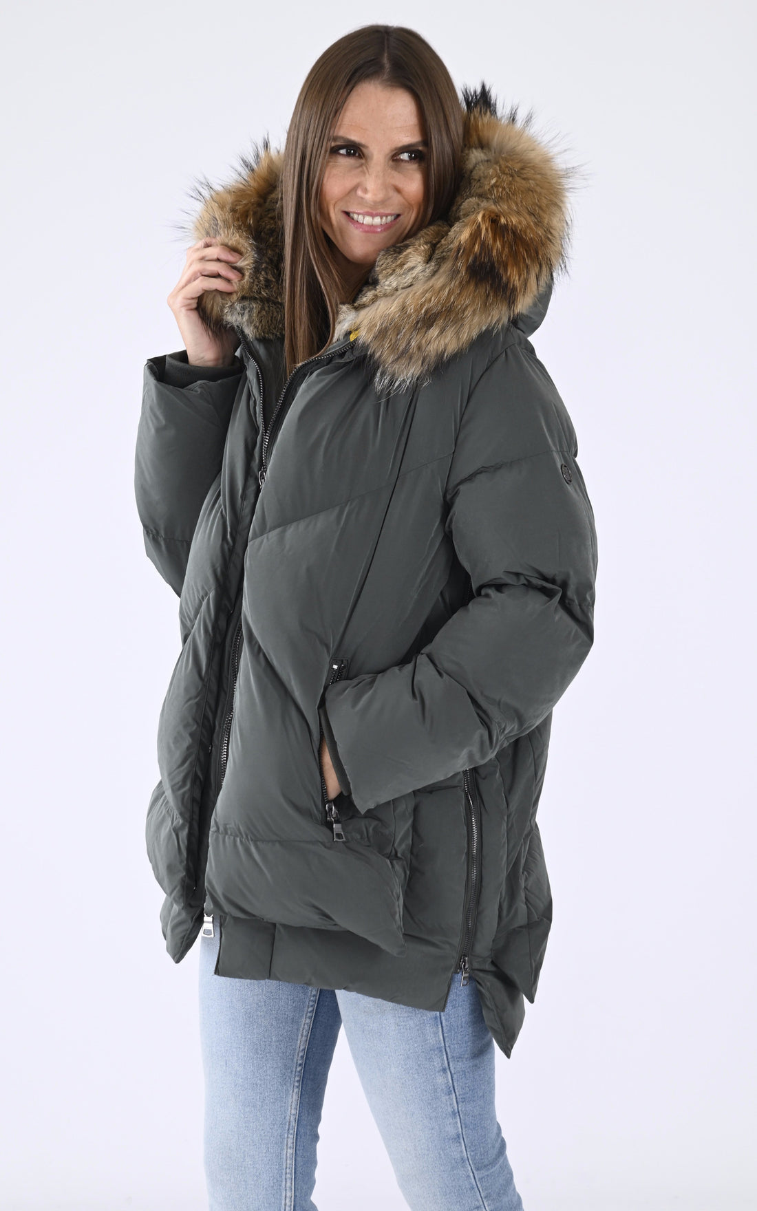 A &quot;FROST 515&quot; Kaki Blonde n°8 Ves Doudoune Femme opened photo