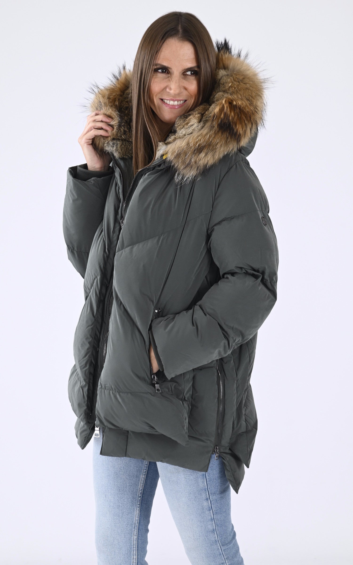 A &quot;FROST 515&quot; Kaki Blonde n°8 Ves Doudoune Femme closed photo