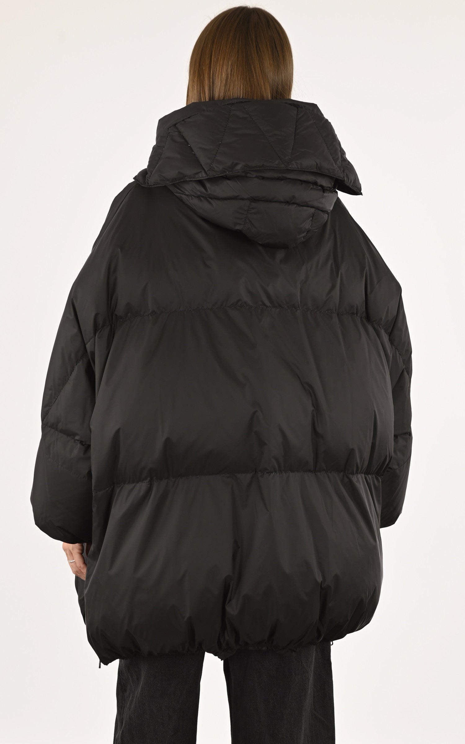 A &quot;VIKTORIA&quot; Noir Flo&amp;Clo 7/8 Doudoune Femme back photo