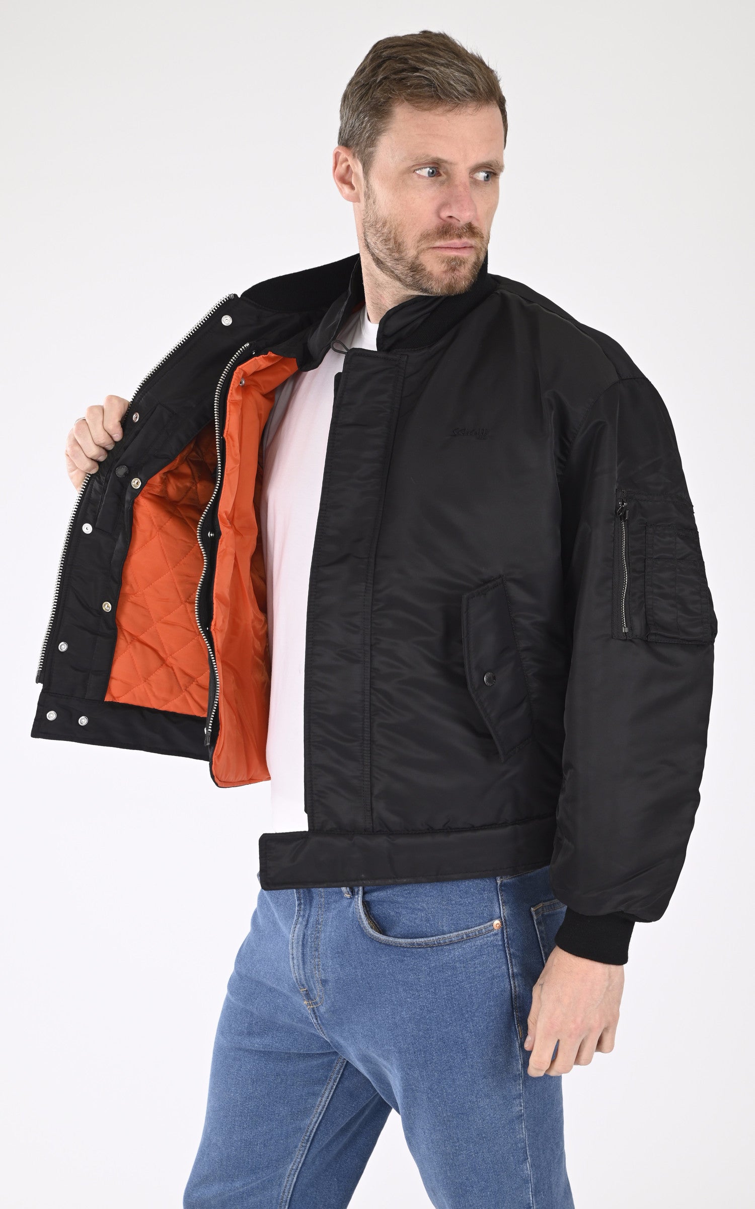 A &quot;FLYER90RS&quot; Noir Schott Bombardier Homme interior photo