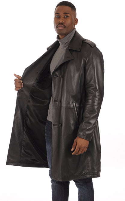 A &quot;GEORGE BIS&quot; Noir La Canadienne Manteau Homme interior photo