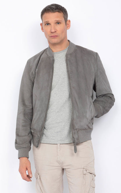 A &quot;LC300&quot; Gris Schott Blouson Homme closed photo