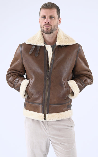 A &quot;LC1259&quot; Mocca Schott Bombardier Homme closed photo