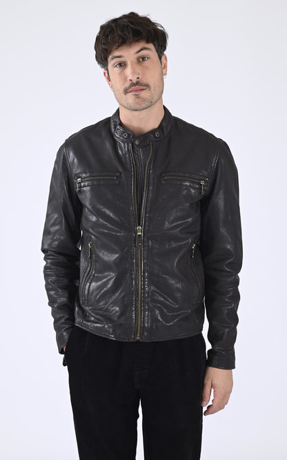 A &quot;AKRONIMA 103881&quot; Noir Daytona 73 Blouson Homme closed photo