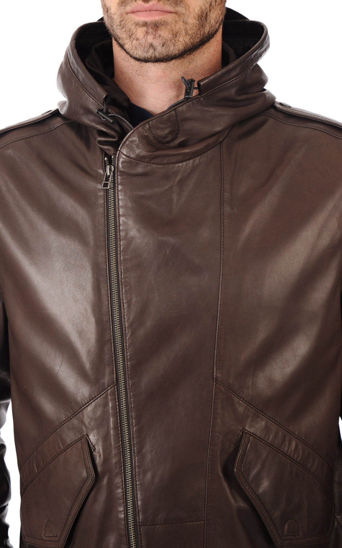 A &quot;KAHAD-KT&quot; Marron La Canadienne Blouson Homme closed photo