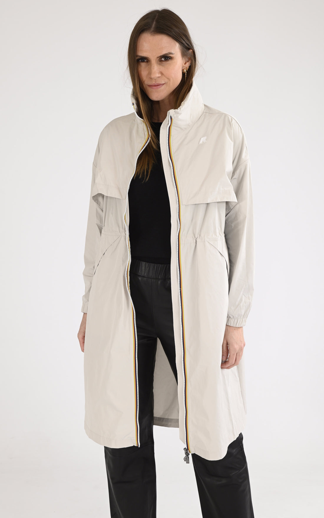 A &quot;AUBE K8132NW&quot; Beige K-Way Manteau Femme opened photo