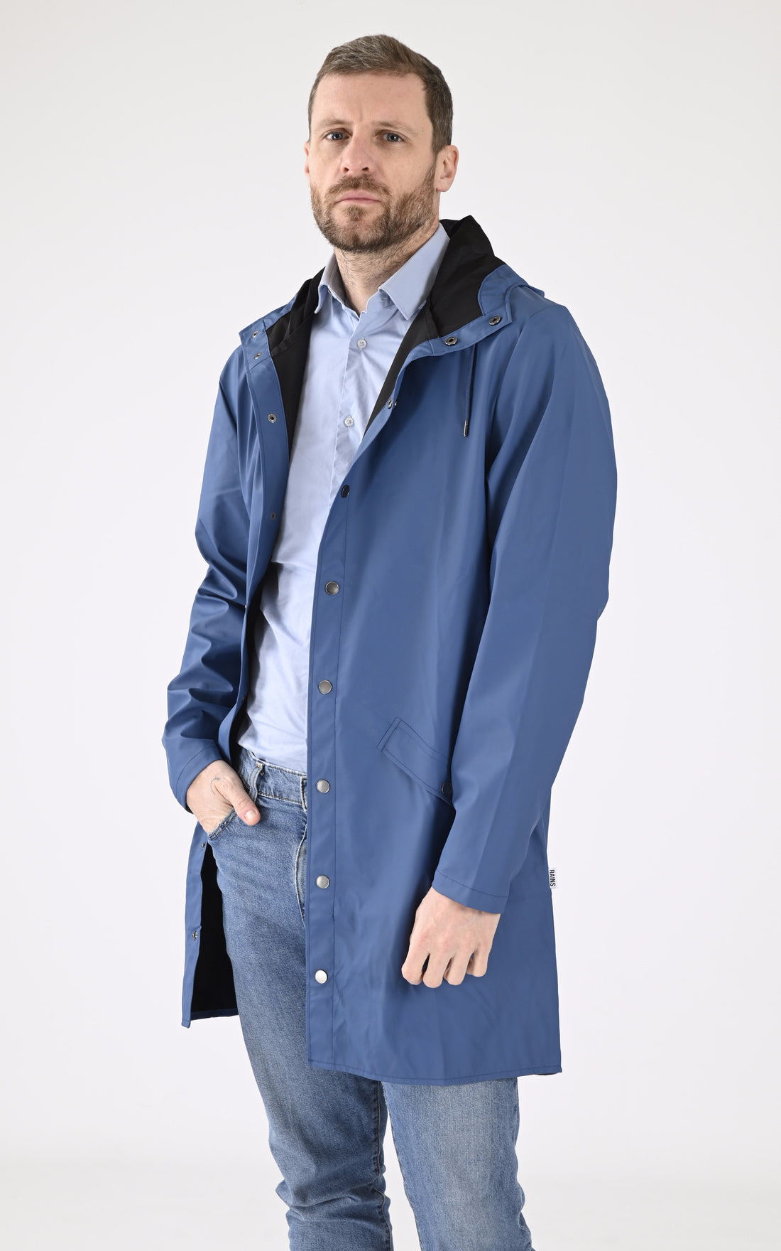 A &quot;12020 JACKET&quot; Bleu Rains 3/4 Homme opened photo