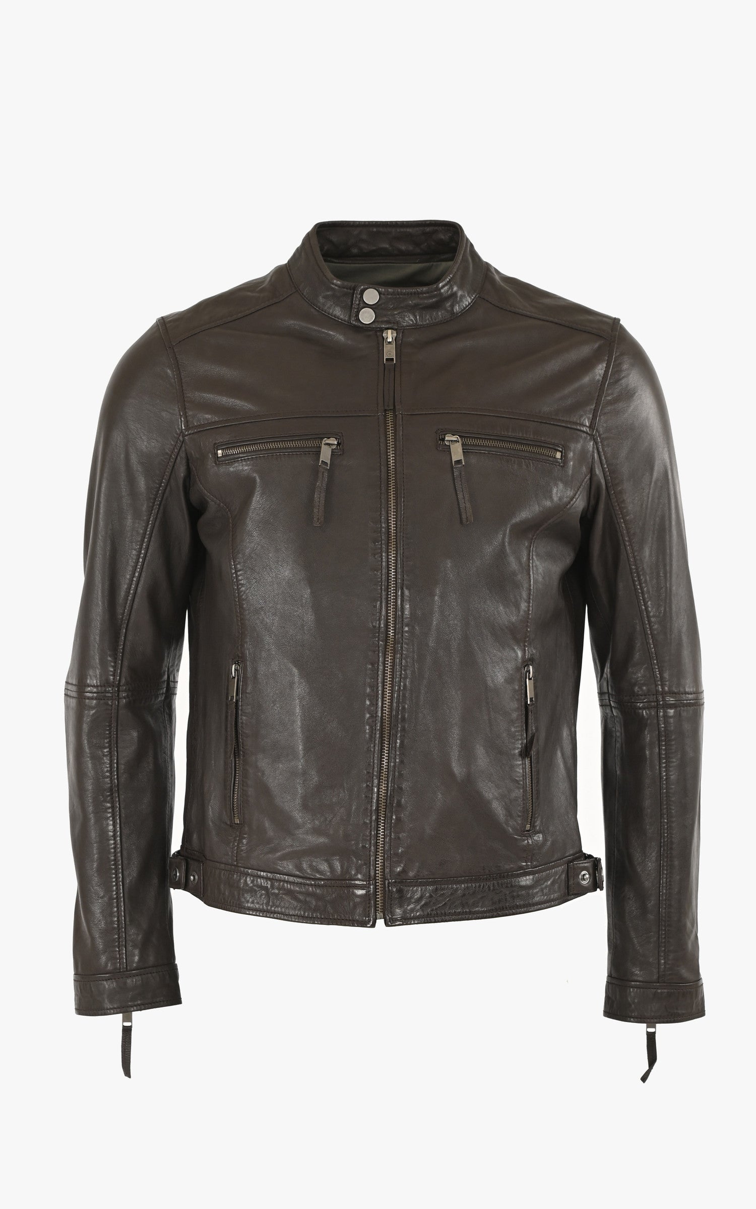 A &quot;MUMBAI&quot; Chocolat La Canadienne Blouson Homme back photo