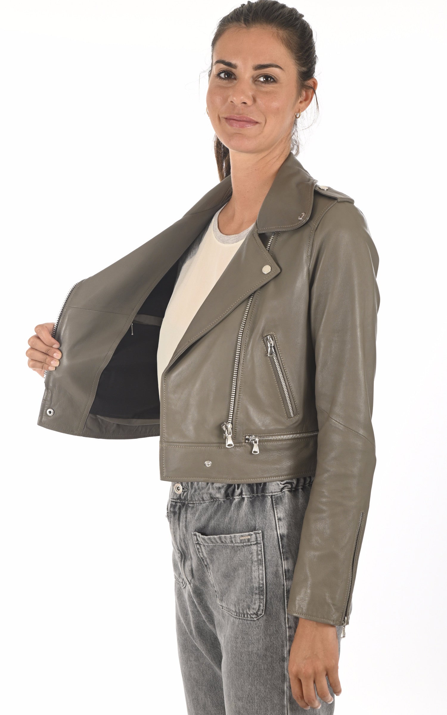A &quot;YOKO&quot; Taupe Oakwood Perfecto Femme interior photo 3