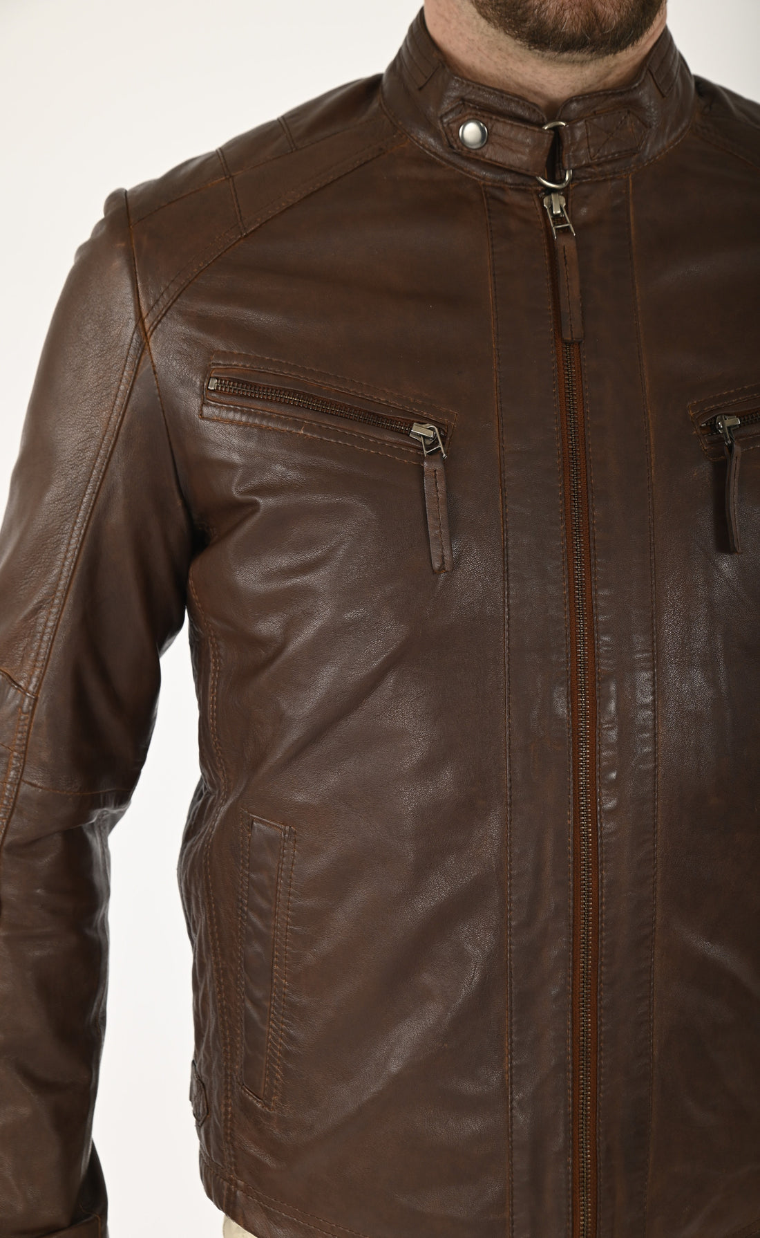 A &quot;BULK&quot; Marron La Canadienne Blouson Homme closed photo