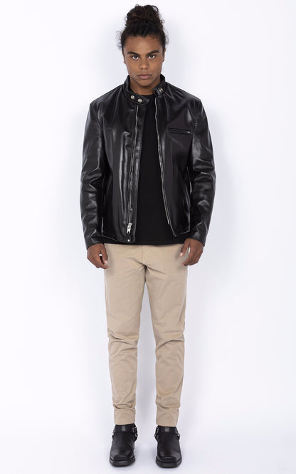 A &quot;641HH&quot; Noir Schott Blouson Homme closed photo